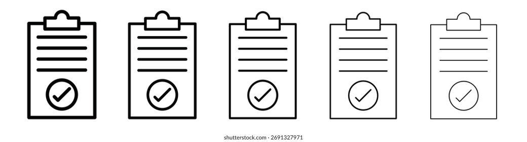 Ícone de resultado. Coleção de ícones de linha fina para interface do usuário da Web.