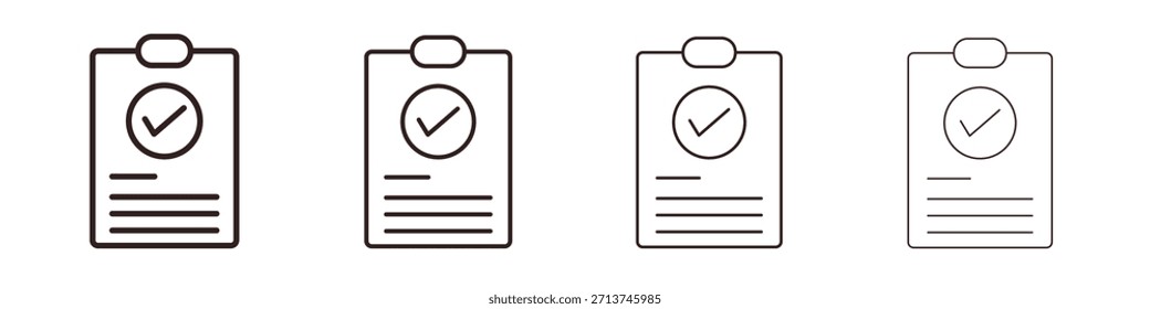Result icon. Vector isolated pictograms.