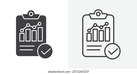 Result icons. flat and line style set