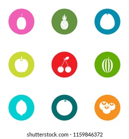Result icons set. Flat set of 9 result vector icons for web isolated on white background