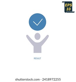 result icons  symbol vector elements for infographic web