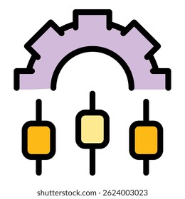 Ícone de elementos de resultado money. Contorno Resultado elementos de dinheiro ícone de vetor para web design isolado no fundo branco cor plana