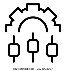 Ícone de elementos de resultado money. Outline Resultado elementos de dinheiro ícone de vetor para web design isolado no fundo branco