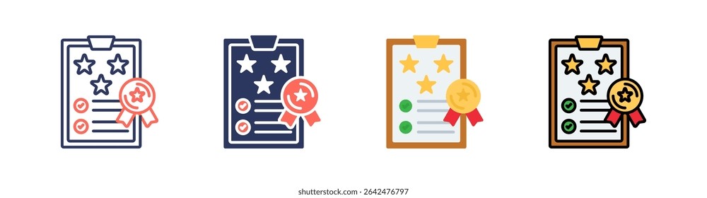 Result Multi Style Icon Set Vector