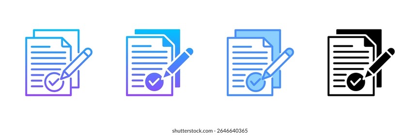 Conjunto de Ícones de Vários Estilos de Resultado