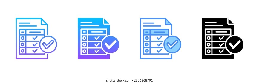 Conjunto de iconos de estilo múltiple de resultado