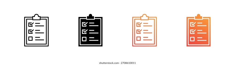 Conjunto de iconos de estilos múltiples de resultado