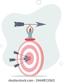 Result oriented business strategy or result driven, professionally set up and achieve business target.flat vector illustration.