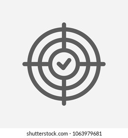 Result oriented icon line symbol. Isolated vector illustration of  icon sign concept for your web site mobile app logo UI design.