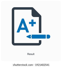 Result and outcome icon concept