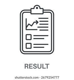 Result Outline Concept Simple Style Design Vector
