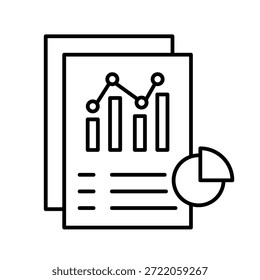 Ilustración vectorial de icono de contorno de resultado