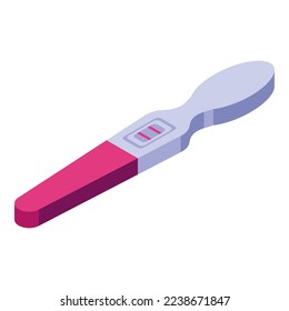 Result pregnancy icon isometric vector. Urine test. Stick ovulation