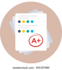 Result Sheet Vector Icon Stock Vector (Royalty Free) 595707989 ...