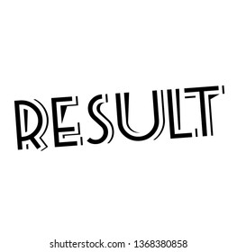 RESULT stamp on white