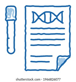 Result Test List Flask sketch icon vector. Hand drawn blue doodle line art Result Test List Flask sign. isolated symbol illustration