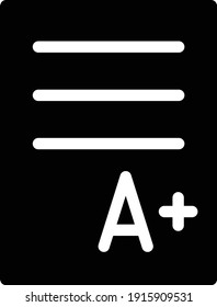 icono plano de glifo vector de resultados