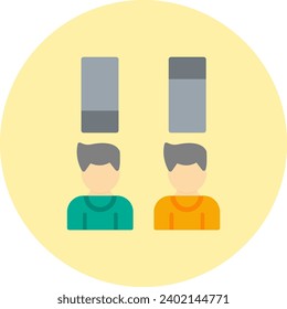 Result Vector Icon Flat Circle Style