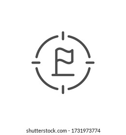 Results focused line outline icon