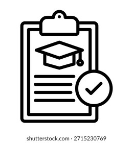 Ilustración vectorial de diseño de línea de iconos de resultados