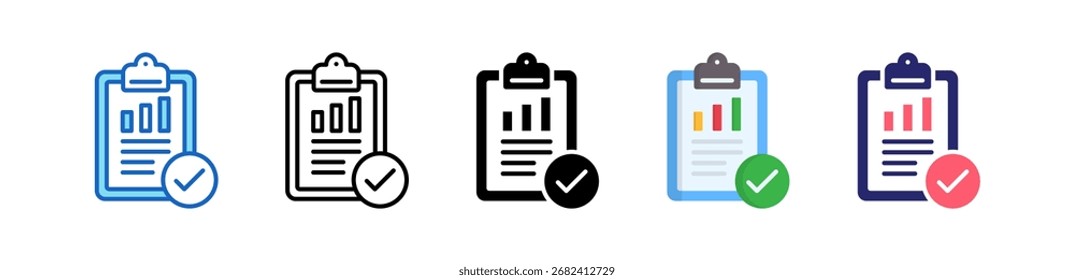Results Icon Multiple Style Set Collection.