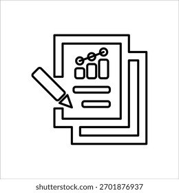 results icons. simple line vector