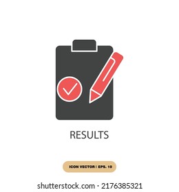 results icons  symbol vector elements for infographic web