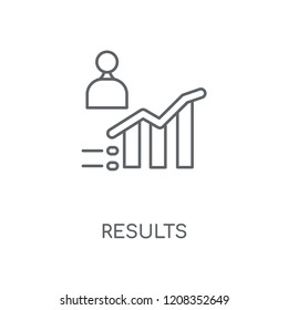 Results linear icon. Results concept stroke symbol design. Thin graphic elements vector illustration, outline pattern on a white background, eps 10.