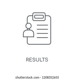 Results linear icon. Results concept stroke symbol design. Thin graphic elements vector illustration, outline pattern on a white background, eps 10.