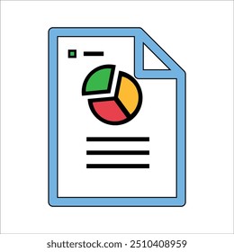 resultados. arquivos de pesquisa e análise. ícone de estilo de design plano. Adequado para educação, negócios, economia. modelo de design vetorial