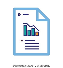 results. research and analysis files. flat design style icon. Suitable for education, business, economics. vector design template