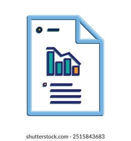 Resultados. archivos de investigación y análisis. Icono de estilo de diseño moderno. Conveniente para la educación, los negocios, la economía. Plantilla de diseño de Vector