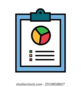 results. research and analysis. flat design style icon. Suitable for education, business, economics. vector design template