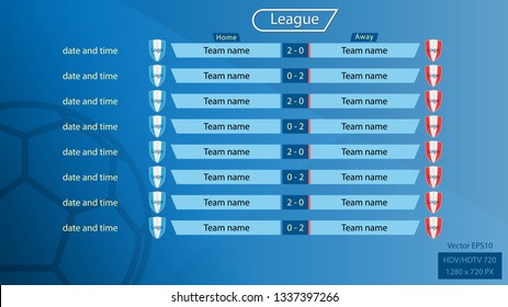 Results table and indigo background.