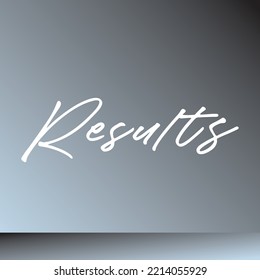 Results Text Design Vector Business Banner. Social media concept banner with text place. Vector illustration