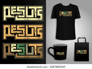 Results. Typography Poster, T-shirt, Mug, Tote bag, Merchandise print design. Printable Vector