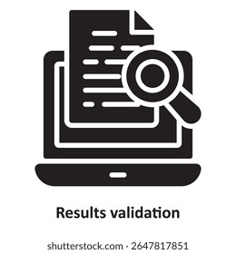 Ícone de vetor de validação de resultados que pode modificar ou editar facilmente
