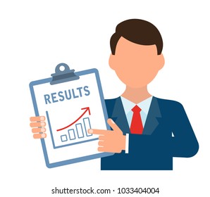 Results. White background.