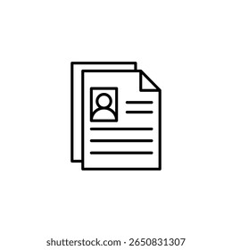 Resume Application Profile Documents For Job Recruitment Minimalist Design