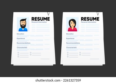 Resume. Resume application. We are hiring. Search for professional staff. Analysis of staff resumes. Job interview, recruitment agency. Personnel selection. The concept of employment. Business resume.