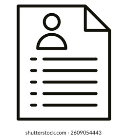 Resume Building icon line vector illustration