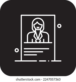 Resume Business people icons with black filled line style