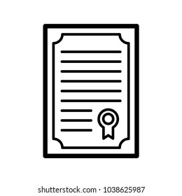 Resume, Certificate Vector Icon. Education Logo Template