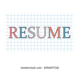 resume concept- vector illustration