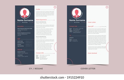 Resume And Cover Letter, Minimalist Resume Cv Template, Cv Professional Or Designer Jobs Resumes