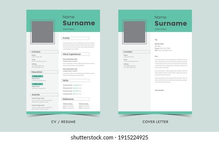 Resume and Cover Letter, Minimalist resume cv template, Cv professional or designer jobs resumes