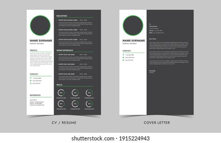 Resume and Cover Letter, Minimalist resume cv template, Cv professional or designer jobs resumes