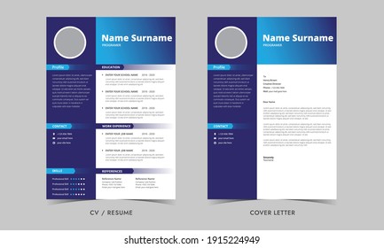 Resume and Cover Letter, Minimalist resume cv template, Cv professional or designer jobs resumes