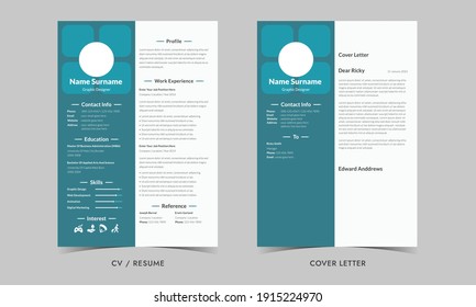 Resume and Cover Letter, Minimalist resume cv template, Cv professional or designer jobs resumes