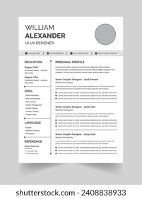 Resume and Cover Letter Template, Minimalist resume cv template